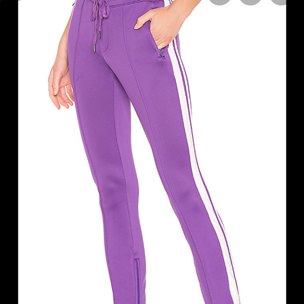 Pam & Gela purple stripe track pants